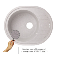кухонна мийка Lidz 620x500 /200 сірий GRA-09 (LIDZGRA09620500200)