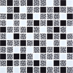мозаика Kotto Keramika GMP 0825011 С3 print 10/black /white 30х30