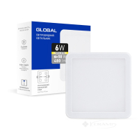 точковий світильник Global Sp adjustable 6W, 3000K квадрат (1-GSP-01-0630-S)