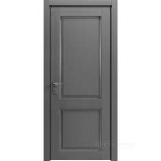 дверное полотно Rodos Style 2 600 мм, полустекло, каштан серый