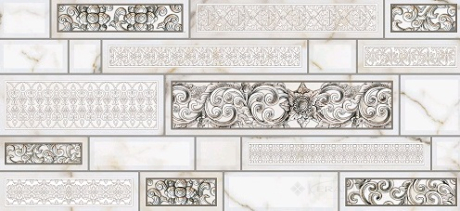 Декор Интеркерама Плаза 23x50 серый (071)