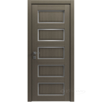 дверное полотно Rodos Style 5 700 мм, полустекло, серый дуб