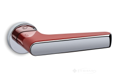 ручка на круглой розетке Convex 2015 хром/красный (2015ROS04S14)