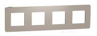 рамка Schneider Electric Unica New 4 пост., песочная, антрацит (NU280828)