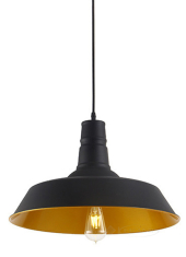 подвесной светильник Azzardo Alexis, черный, золотой (FB6848 BK / GO / AZ1404)