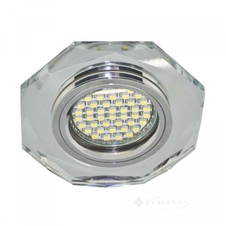 Точечный светильник Feron 8020-2 c LED подсветкой хром (28488)