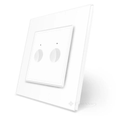 выключатель сенсорный Livolo Sense 2 сенсора с рамкой, белый (722000211)