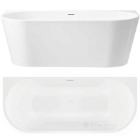 ванна акриловая Rea Capri 179,5x76 пристенная, white (REA-W1863)