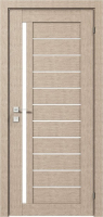 дверное полотно Rodos Modern Bianca 600 мм, с полустеклом, крем