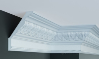 карниз Elite Decor Gaudi Decor 18x12,4x244 с орнаментом белый (C 110)