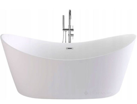 Ванна акриловая Rea Ferrano 160x80 + сифон + пробка click/clack (REA-W0150)