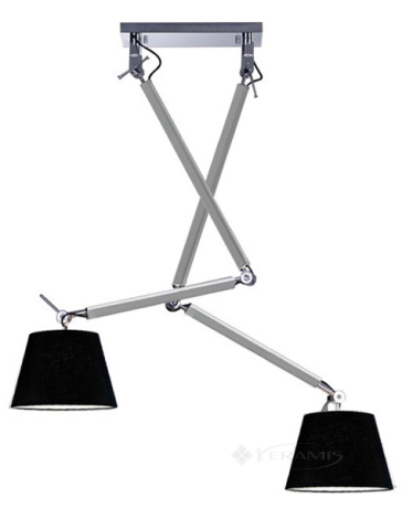 Підвісний світильник Azzardo Zyta, чорний, 2 лампи (AZ1846)