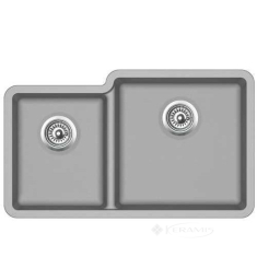кухонная мойка Aquasanita Arca 810x480x230 две чаши, правая, аргент (SQA230R/LW 220)