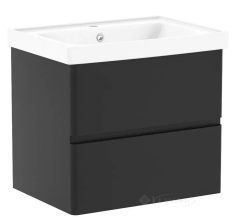 тумбочка подвесная Volle Oliva 62,3x43,7x60 с умывальником, черный (15-45-61B)