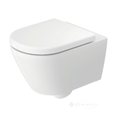унітаз Duravit D-Code 54х37 підвісний, безободковий, з сидінням Soft Close, білий (29030900212/0028490021)