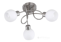 светильник потолочный Trio Freddy, никель матовый, белый, 3 лампы, LED (624830307)