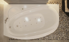 гідромасажна ванна WGT Rialto Turano 170x90 ліва + корпус+рама+злив/перелив (RLTTRN170LARLPBW)