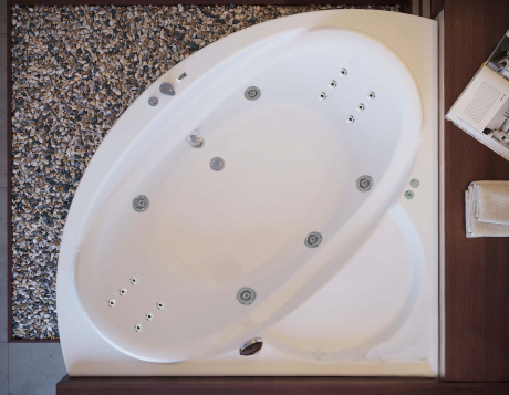 Гідромасажна ванна WGT Rialto Maggiore 150x150 + корпус+рама+злив/перелив (RLTMGR150HLUPCW)