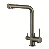 смеситель для кухни Grace Mori с фильтром и с двухсторонним регулятором, gun metal (HORT-301 Gun Metal)