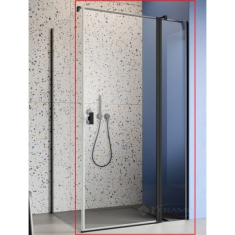 душевая кабина Radaway NES Black KDJ II 80x80 правая, безопасное стекло, прозрачное, чёрная (10032080-54-01R)