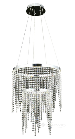 Люстра Wunderlicht Modern Style, хром/прозрачная, 50 см, LED (K4358-32)