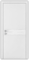 дверне полотно Rodos Loft Wave G 600 мм, з вставкою, білий мат