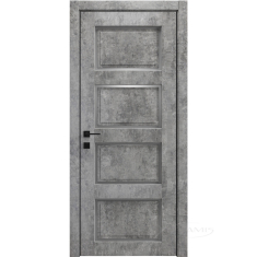 дверное полотно Rodos Style 4 600 мм, полустекло, мрамор серый