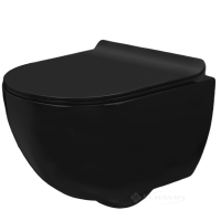 унітаз Rea Сarlo Mini Rectangular, сидіння дюропластів медленнопадающее slim black mat (REA-C8405)