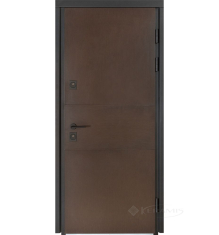 двері вхідні Булат Термо House 950x2050x95 права модель 703/191, венге темний/венге темний (0034)
