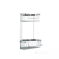 полочка Frap угловая, 2 яруса, 240х320 мм, хром (F351-1)