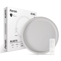 люстра светодиодная накладная Feron AL6070 RING 90Вт белый (40216)