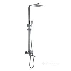душевая система для ванны Wezer 3х режимная, поворотный излив, gungrey (PRO16-02-GUNGREY)