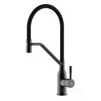 смеситель для кухни Frap с выдвижным изливом, черный (F4497-6)
