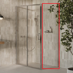 душова стінка Ravak XPSPS- 90 195 polished aluminum + glass Transparent (X90V70C0FZ1)