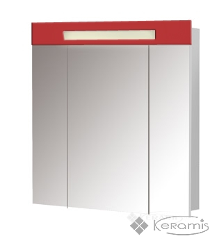 Шкафчик зеркальный Мойдодыр Париж 60x14x82 красный (ЗШ-60)