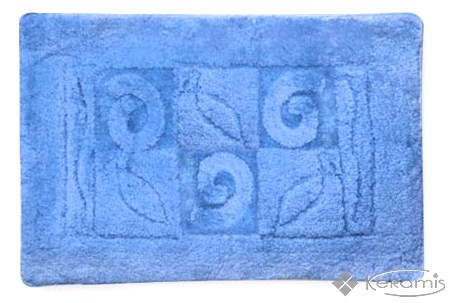 Килимок для ванної Bisk Aztec 60x90 блакитний (00796)