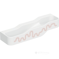 умывальник для детей Geberit Bambini 140x39 без отверстий под смеситель, левый, белый альпийський/красный (502.975.FY.2)