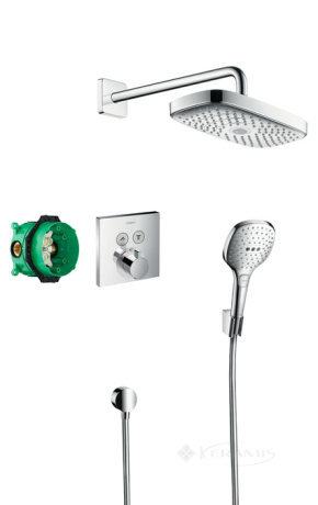 Душовий набір Hansgrohe Raindance Select E/ShowerSelect верхній,ручний душ,ibox,термостат (27296000)
