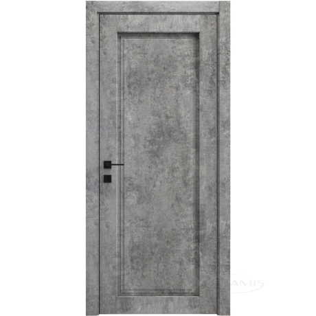 Дверное полотно Rodos Style 1 600 мм, глухое, мрамор серый