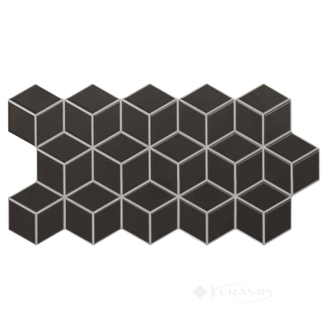 Плитка Realonda Rhombus 26,5x51 black mat