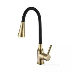 змішувач для кухні Frap з гнучким виливом 2 режими, золотий сатин (F4044-3)
