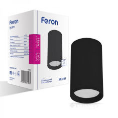 светильник накладной Feron ML301 под лампу, черный (32864)