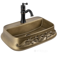 умывальник Rea Castel 54x38 матовый, медный, бронза (REA-U3508)