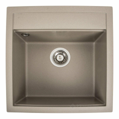 кухонная мойка Valeso Fiesta 50,5x48,5x19,5 на столешницу, гранит, титан (SP000046878)