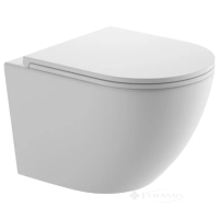 унитаз Devit Flow подвесной безободковый унитаз с крышкой soft-close, Vortex Flush, белый матовый (DFL0460111MW)