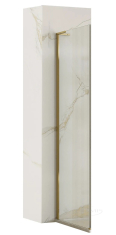 душова стінка Rea Hugo 90x200,5 безпечне скло, прозоре, матове золото (REA-K6613)