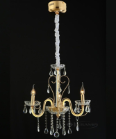 люстра Wunderlicht Classical Style, золота/прозора, 3 лами (K5132-43)