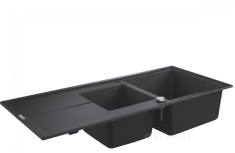 кухонная мойка Grohe Sink K400 116x50 2 чаши, черная (31643AP0)