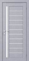 дверное полотно Rodos Modern Bianca 600 мм, с полустеклом, дуб сонома
