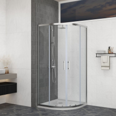 душевая кабина Domospa by Ravak Slide SLCP4-90 R 550 bright aluminum + glass Transparent (RKUC500026)